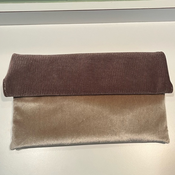 New! Anthropologie Velvet Clutch / Crossbody Bag - Brown - Picture 1 of 4